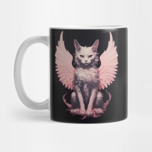 Cherub Cat Angel Poster Mug